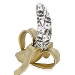 Statues & Sculptures Table Top|Contemporary^Banana Burst 35cm Gold Resin Indoor Sculpture