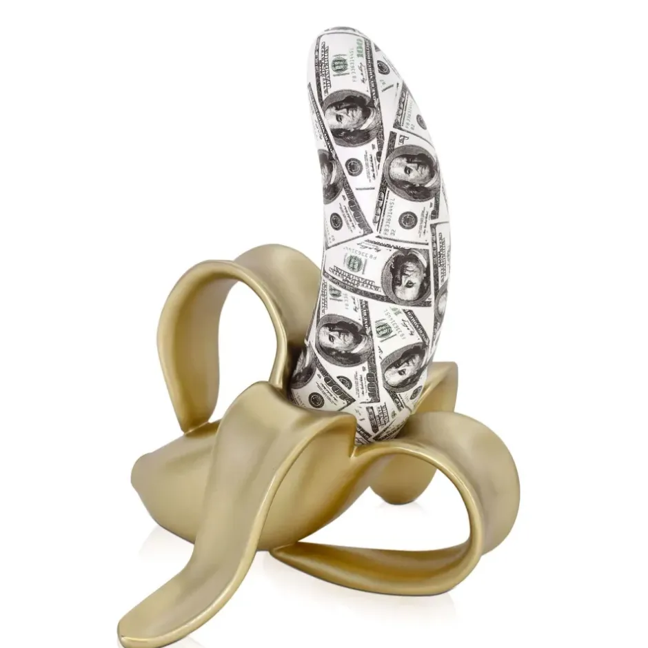 Statues & Sculptures Table Top|Contemporary^Banana Burst 35cm Gold Resin Indoor Sculpture