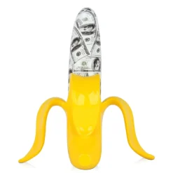 Statues & Sculptures Table Top|Contemporary^Banana Burst 35cm Yellow Resin Indoor Sculpture