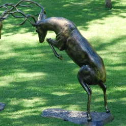 Statues & Sculptures Stags & Deers^Battling Stags Life-Size 140cm Bronze Metal Garden Statues