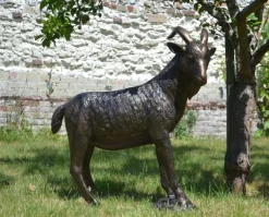 Statues & Sculptures Farm^Billy Goat Bronze Metal Garden Statue