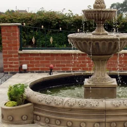 Statues & Sculptures Water Features^Blenheim Double Tier 2m Stone Water Fountain Feature