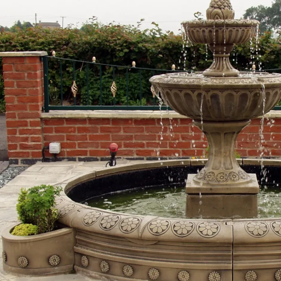 Statues & Sculptures Water Features^Blenheim Double Tier 2m Stone Water Fountain Feature