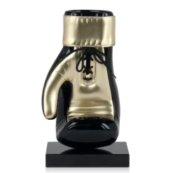 Statues & Sculptures Table Top|Contemporary^Boxing Hero 37cm Black Resin Indoor Sculpture
