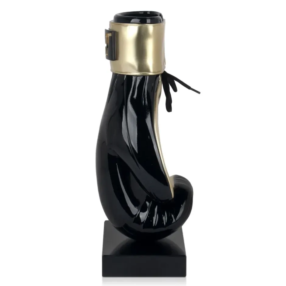 Statues & Sculptures Table Top|Contemporary^Boxing Hero 37cm Black Resin Indoor Sculpture