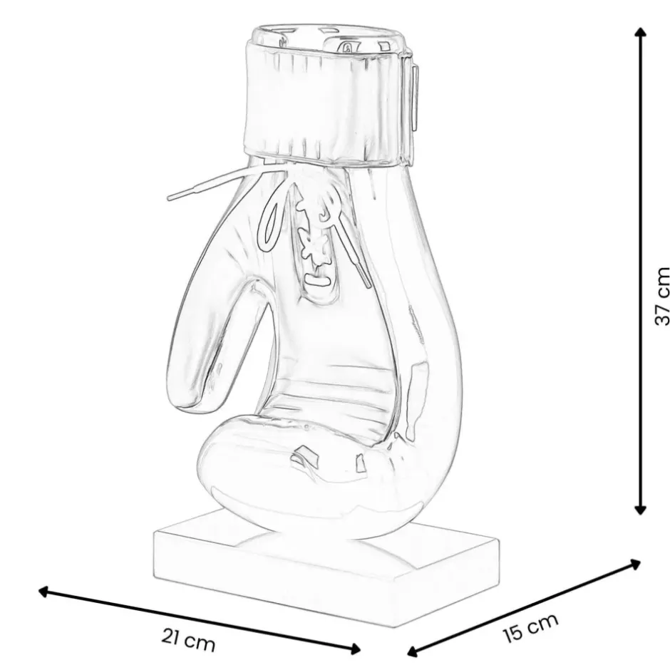 Statues & Sculptures Table Top|Contemporary^Boxing Hero 37cm Black Resin Indoor Sculpture