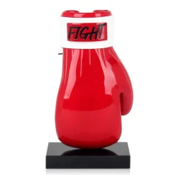 Statues & Sculptures Table Top|Contemporary^Boxing Hero 37cm Red Resin Indoor Sculpture