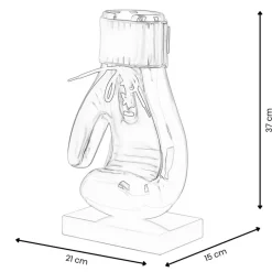 Statues & Sculptures Table Top|Contemporary^Boxing Hero 37cm Red Resin Indoor Sculpture