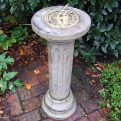 Statues & Sculptures Garden Sundials^Brighton Brass Stone Garden Sundial