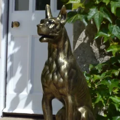 Statues & Sculptures Dogs^Bronson Great Dane Dog Bronze Metal Garden Statue