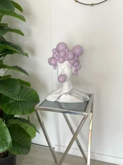 Statues & Sculptures Figurative|Table Top^Bubble Bliss 47cm Lilac Resin Indoor Sculpture