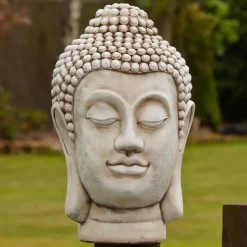 Statues & Sculptures Buddha^Buddha Head Bust Stone Garden Ornament