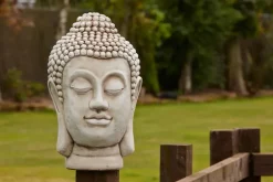 Statues & Sculptures Buddha^Buddha Head Bust Stone Garden Ornament