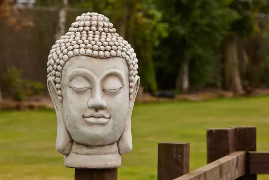 Statues & Sculptures Buddha^Buddha Head Bust Stone Garden Ornament