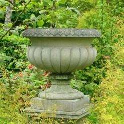 Statues & Sculptures Large|Round^Burghley Urn Stone Garden Planter
