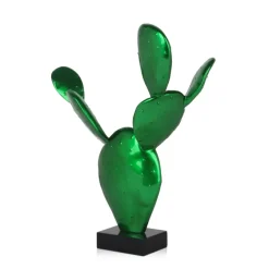 Statues & Sculptures Table Top|Contemporary^Cactus Bloom 41cm Green Resin Indoor Sculpture