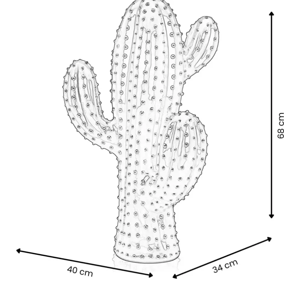 Statues & Sculptures Floor Standing|Contemporary^Cactus Essence 68cm Green Resin Indoor Sculpture