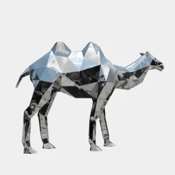 Statues & Sculptures Wildlife|Contemporary^Camel 161cm Geometric Metal Garden Sculpture