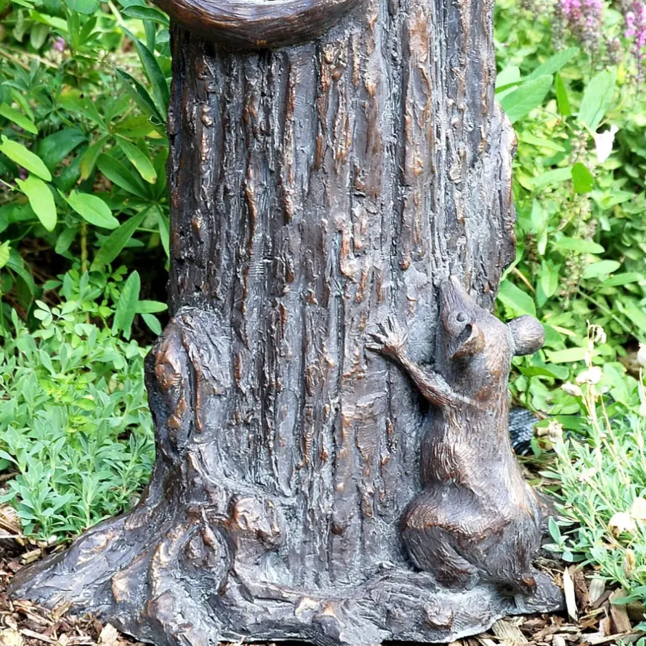 Statues & Sculptures Cats^Cat & Mouse Bronze Resin Garden Ornament