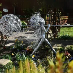Statues & Sculptures Fairies^Celeste Fairy 90cm Metal Wire Garden Sculpture