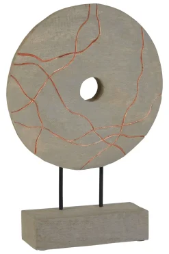 Statues & Sculptures Table Top|Abstract^Celestial Circle 50cm Wood Indoor Sculpture