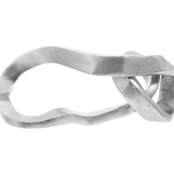 Statues & Sculptures Table Top|Abstract^Celestial Loop 24cm Silver Metal Indoor Sculpture