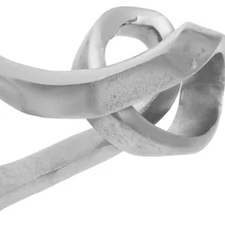 Statues & Sculptures Table Top|Abstract^Celestial Loop 24cm Silver Metal Indoor Sculpture