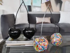Statues & Sculptures Table Top|Contemporary^Cherry Fusion 43cm Black Resin Indoor Sculpture