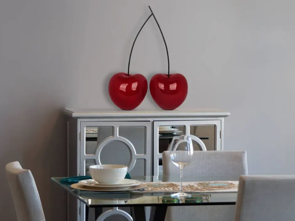 Statues & Sculptures Table Top|Contemporary^Cherry Fusion 68cm Red Resin Indoor Sculpture