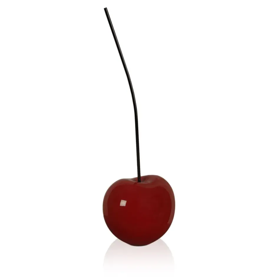 Statues & Sculptures Table Top|Contemporary^Cherry Pop 44cm Red Resin Indoor Sculpture