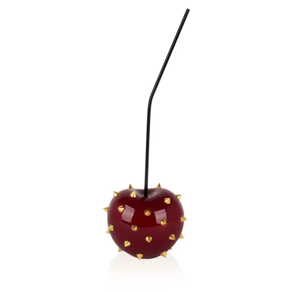 Statues & Sculptures Table Top|Contemporary^Cherry Pop 44cm Red Stud Resin Indoor Sculpture