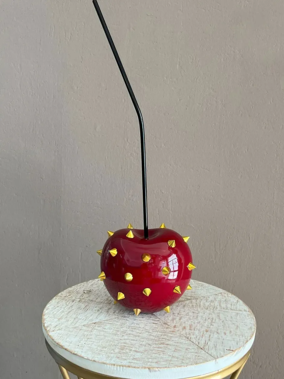 Statues & Sculptures Table Top|Contemporary^Cherry Pop 44cm Red Stud Resin Indoor Sculpture