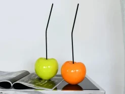 Statues & Sculptures Table Top|Contemporary^Cherry Pop 44cm Yellow Resin Indoor Sculpture