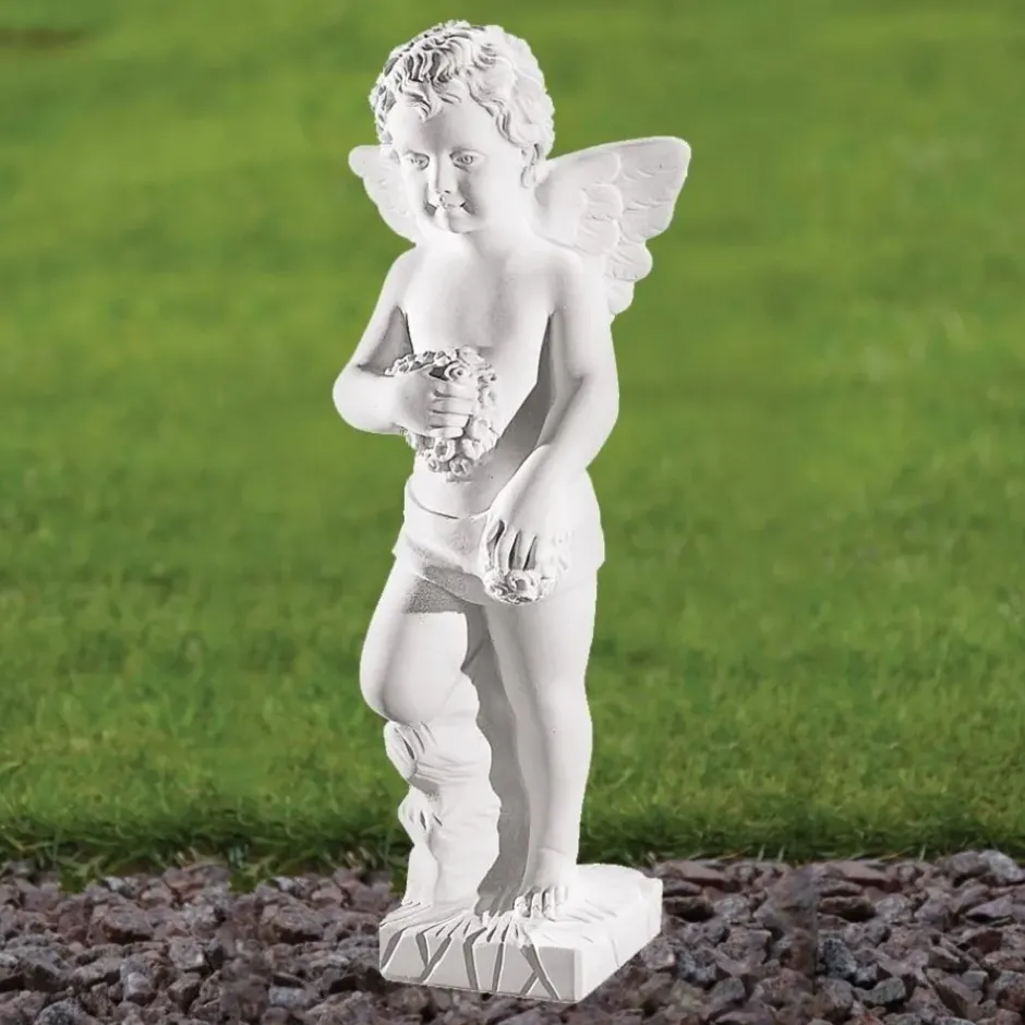 Statues & Sculptures Cherub^Cherub 44cm Marble Resin Garden Statue
