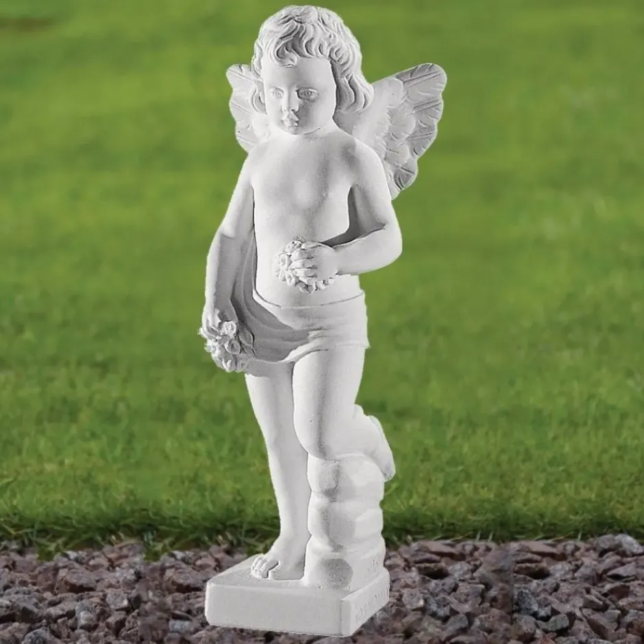 Statues & Sculptures Cherub^Cherub 37cm Marble Resin Garden Statue