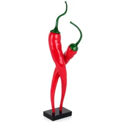 Statues & Sculptures Table Top|Contemporary^Chilli Fusion 59cm Red Resin Indoor Sculpture