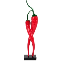 Statues & Sculptures Table Top|Contemporary^Chilli Fusion 59cm Red Resin Indoor Sculpture