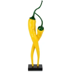 Statues & Sculptures Table Top|Contemporary^Chilli Fusion 59cm Yellow Resin Indoor Sculpture