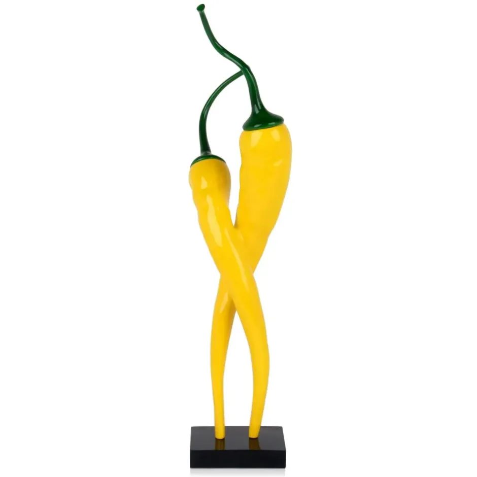 Statues & Sculptures Table Top|Contemporary^Chilli Fusion 59cm Yellow Resin Indoor Sculpture