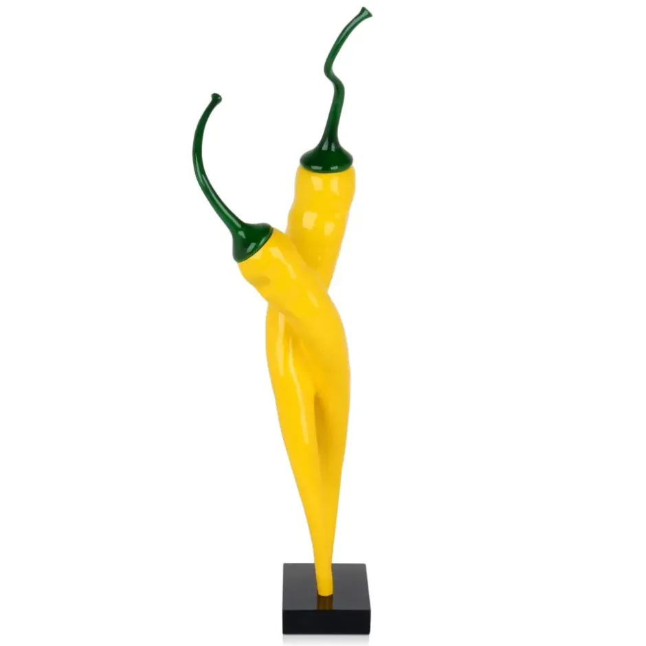 Statues & Sculptures Table Top|Contemporary^Chilli Fusion 59cm Yellow Resin Indoor Sculpture