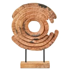 Statues & Sculptures Table Top|Abstract^Circular Dance 48cm Wood Indoor Sculpture