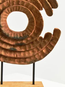 Statues & Sculptures Table Top|Abstract^Circular Dance 48cm Wood Indoor Sculpture