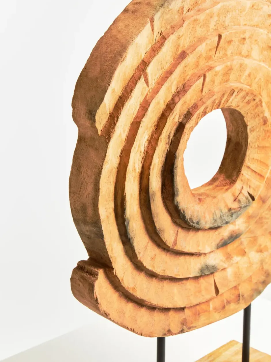 Statues & Sculptures Table Top|Abstract^Circular Dance 48cm Wood Indoor Sculpture