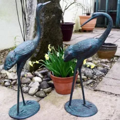 Statues & Sculptures Cranes^Classic Cranes Bronze Metal Garden Ornaments