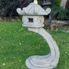 Statues & Sculptures Pagodas^Classic Curved Japanese Pagoda Lantern Stone Garden Ornament