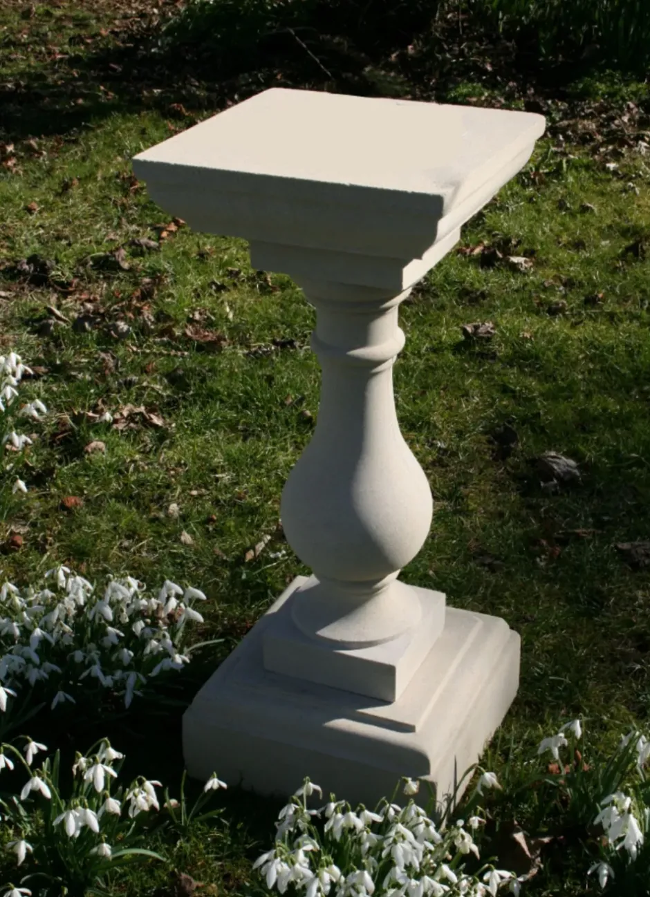 Statues & Sculptures Plinths & Pedestals|Garden Sundials^Classic Square 72cm Stone Sundial Pedestal