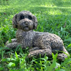 Statues & Sculptures Dogs^Cockapoo 25cm Bronze Resin Garden Ornament