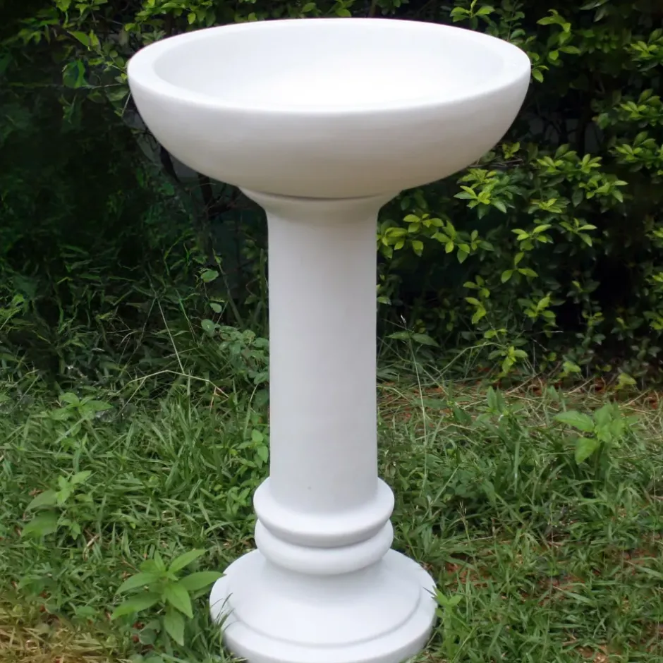 Statues & Sculptures Bird Baths^Coniston Modern Marble Resin Garden Birdbath