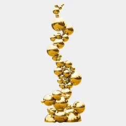 Statues & Sculptures Giant|Floor Standing^Cosmic Bubbles 226cm Gold Metal Garden Sculpture