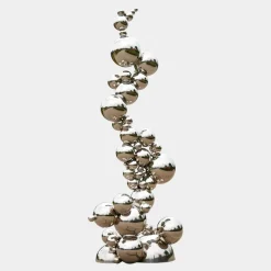 Statues & Sculptures Giant|Floor Standing^Cosmic Bubbles 226cm Silver Metal Garden Sculpture